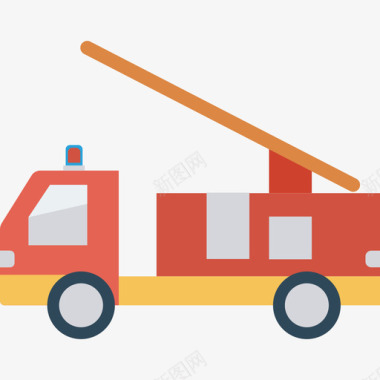 消防车运输31扁平图标图标