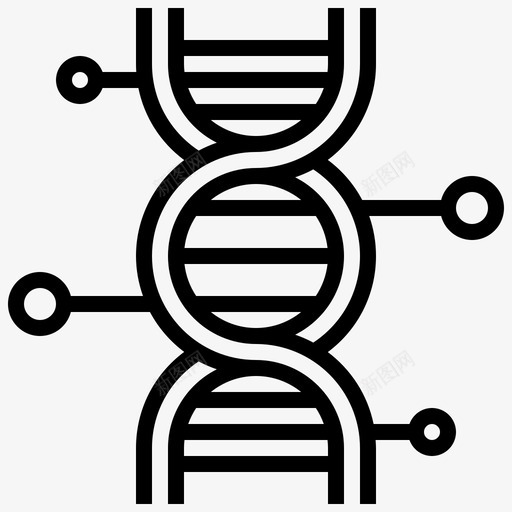 基因工程生物学dna图标svg_新图网 https://ixintu.com dna 基因工程 教育 生物学 遗传学和生物工程