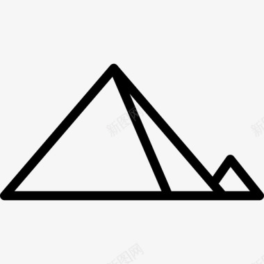 金字塔旅行52直线图标图标