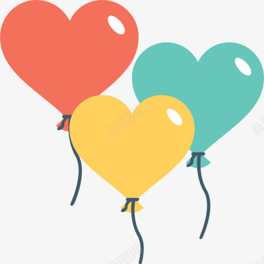 气球爱情和婚礼3平的图标图标