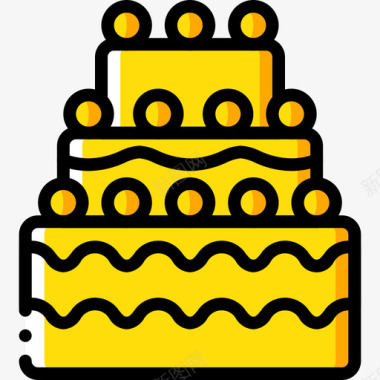 蛋糕美食7黄色图标图标