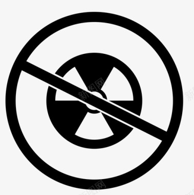 反对核废除清洁图标图标