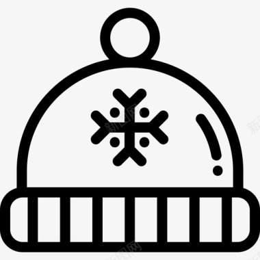 冬季运动帽冬季运动10直线型图标图标