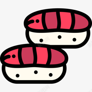 寿司亚洲餐厅原色图标图标