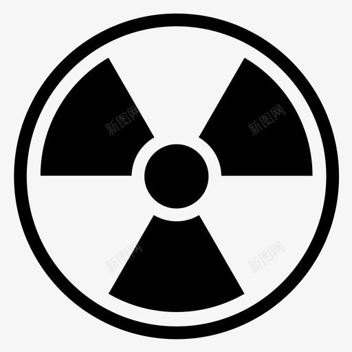 核标志危险辐射图标svg_新图网 https://ixintu.com 危险 有毒 核标志 符号 辐射