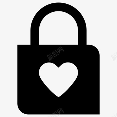 爱情锁心形锁基本锁图标图标