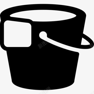 水桶清洁客房3填充图标图标