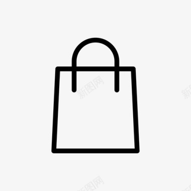 购物袋简单的图标图标
