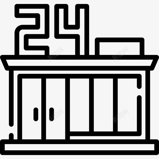 商店旅行地点表情符号线性图标svg_新图网 https://ixintu.com 商店 旅行地点表情符号 线性