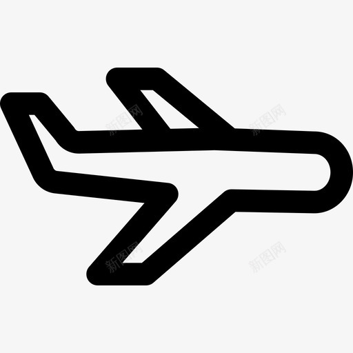 飞机商务155直线型图标svg_新图网 https://ixintu.com 商务155 直线型 飞机