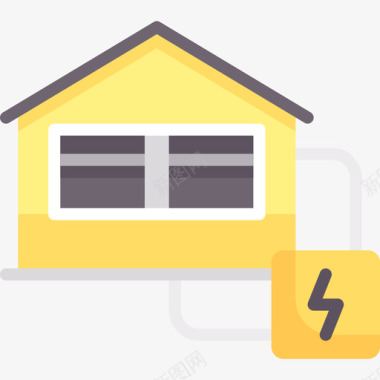 房屋电工工具和元件2扁平图标图标