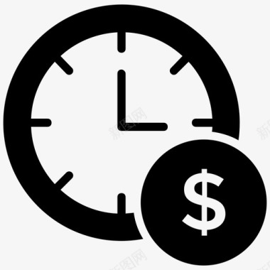 时间就是金钱商业时钟图标图标