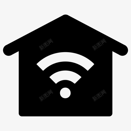 无线连接家庭wifi图标svg_新图网 https://ixintu.com wifi 基本图标2 家庭 无线连接