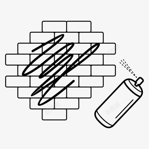 涂鸦喷枪图标svg_新图网 https://ixintu.com 喷枪 涂鸦 绘画 街头艺术 设计