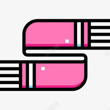 围巾冬季21线性颜色图标图标