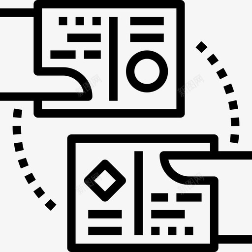 名片创造性学习2线性图标svg_新图网 https://ixintu.com 创造性学习2 名片 线性