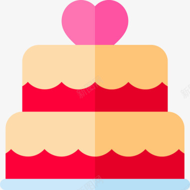 结婚蛋糕爱26扁平图标图标