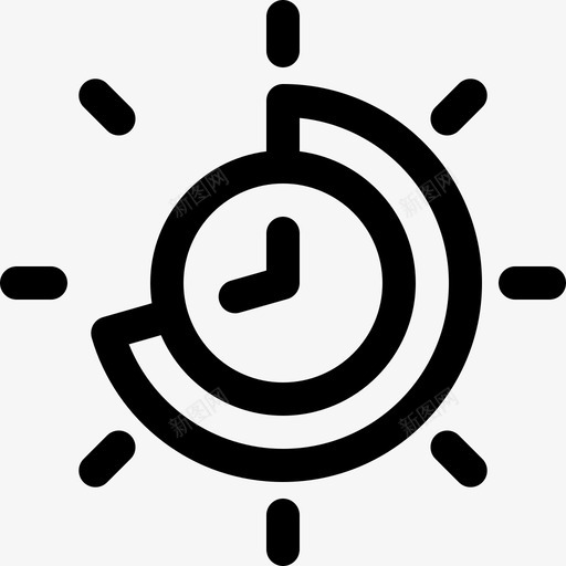 计时器时间管理5线性图标svg_新图网 https://ixintu.com 时间管理5 线性 计时器