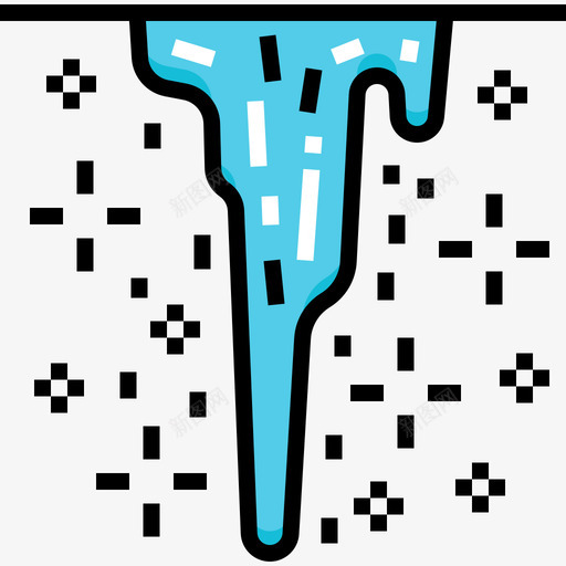 冰柱冬季自然3线状颜色图标svg_新图网 https://ixintu.com 冬季自然3 冰柱 线状颜色