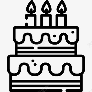 生日蛋糕生日24直系图标图标