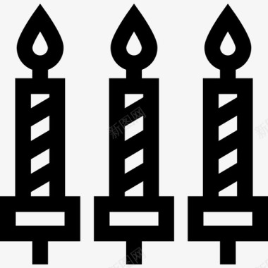 蜡烛生日17直系图标图标