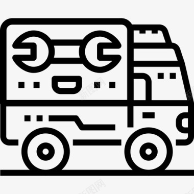 卡车汽车服务2直线型图标图标