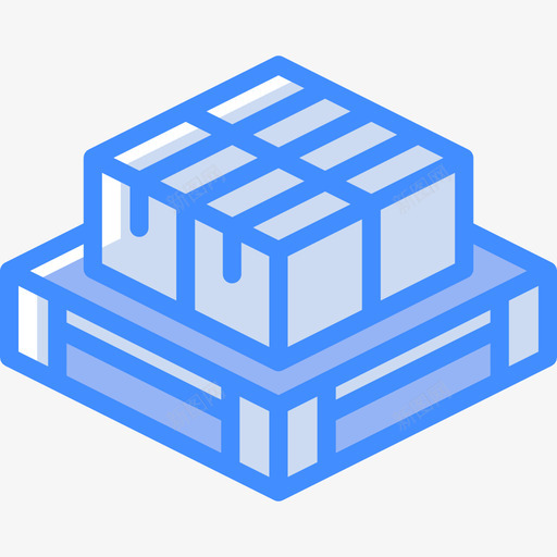 包装和运输用蓝色箱子图标svg_新图网 https://ixintu.com 包装和运输用蓝色箱子