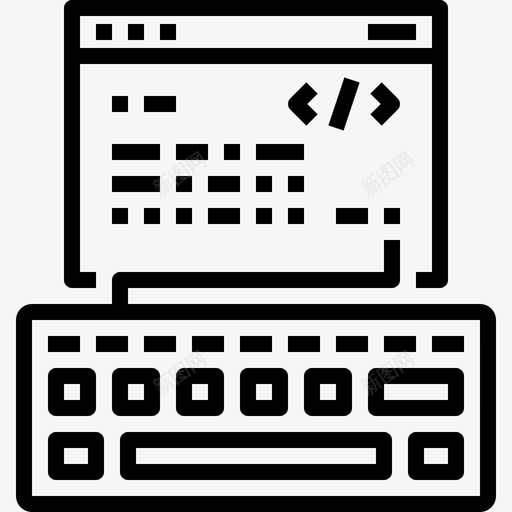键盘代码编码图标svg_新图网 https://ixintu.com html web web开发 代码 编码 键盘 页面
