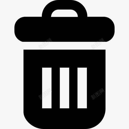 垃圾桶杂项17实心图标svg_新图网 https://ixintu.com 垃圾桶 实心 杂项17