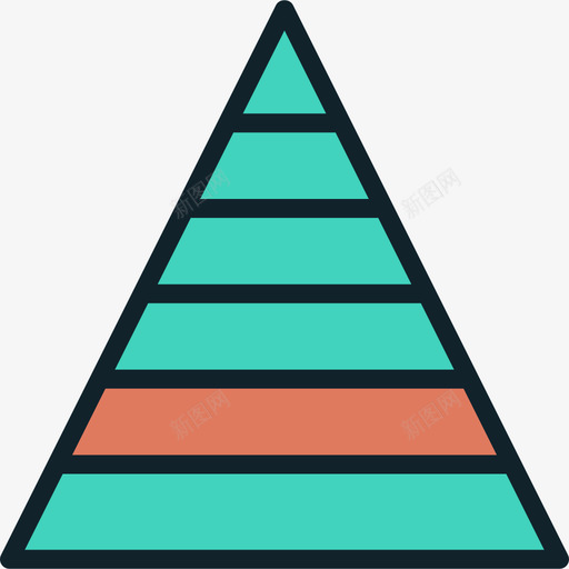 金字塔图数据可视化3线性颜色图标svg_新图网 https://ixintu.com 数据可视化3 线性颜色 金字塔图