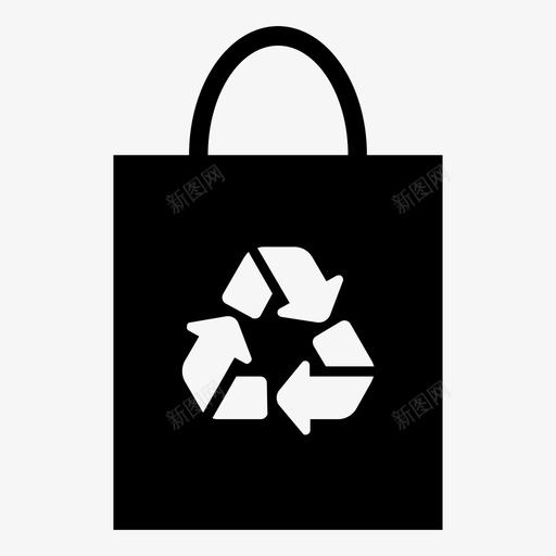 回收袋手提纸张图标svg_新图网 https://ixintu.com 再利用 回收 回收袋 手提 纸张 聚乙烯