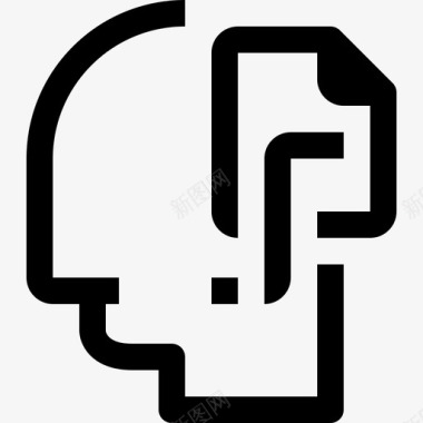 头脑人类思维2线性图标图标