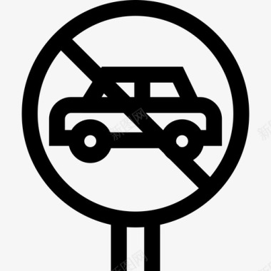 禁止停车停车场5直线图标图标