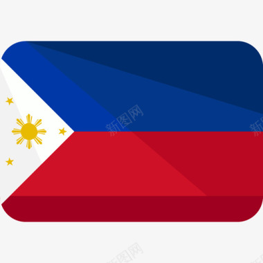 菲律宾国旗6平坦图标图标