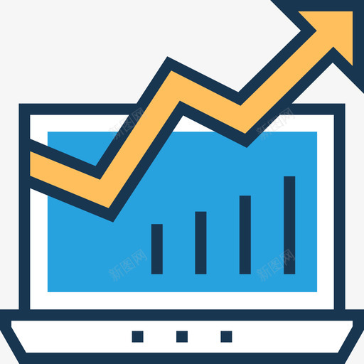 笔记本电脑购物和商务20线性颜色图标svg_新图网 https://ixintu.com 笔记本电脑 线性颜色 购物和商务20