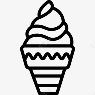 冰淇淋美食家冰淇淋直线冰淇淋图标图标