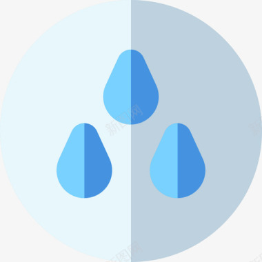 水清洁12平坦图标图标