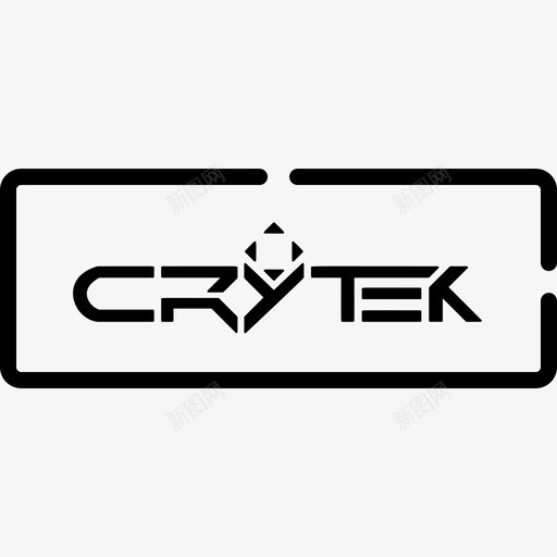 Crytek视频游戏标志3线性图标svg_新图网 https://ixintu.com Crytek 线性 视频游戏标志3