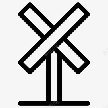 十字标志道路交通图标图标