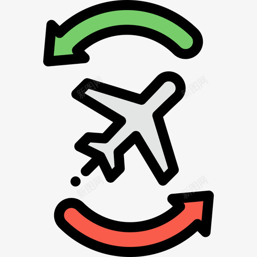 飞机航空8线颜色图标svg_新图网 https://ixintu.com 线颜色 航空8 飞机