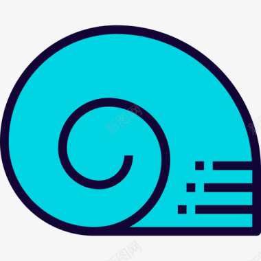 蜗牛可爱的维京人游戏线性颜色图标图标