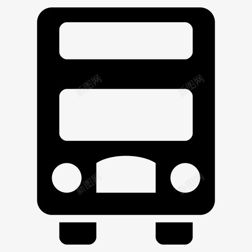 双层汽车巴士伦敦班车图标svg_新图网 https://ixintu.com 伦敦交通 伦敦字形图标 伦敦班车 双层 汽车巴士