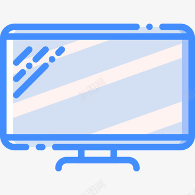 电视tech7蓝色图标图标