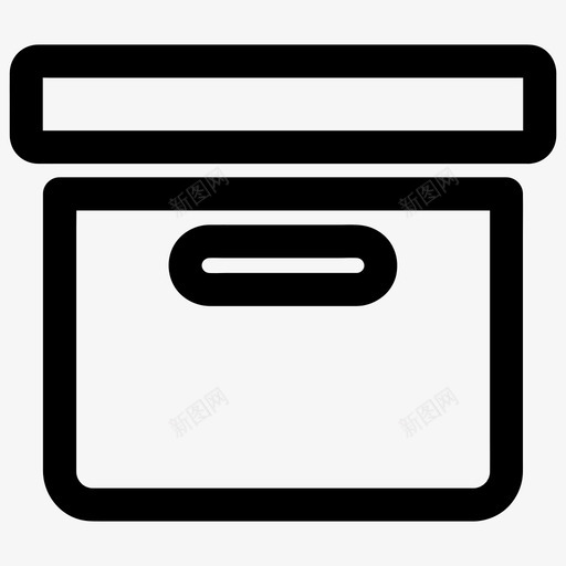 档案盒子文件图标svg_新图网 https://ixintu.com 基本图标所有大小 文件 档案 盒子 项目