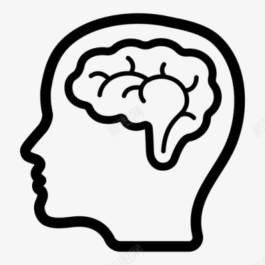 智力大脑头脑图标图标