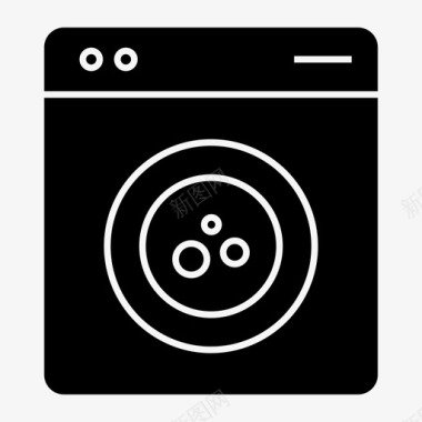 洗衣机洗衣房便利设施图标图标