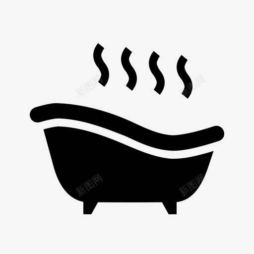 浴缸浴室按摩浴缸图标svg_新图网 https://ixintu.com 卫生间 按摩浴缸 浴室 浴室符号 浴缸 蒸汽