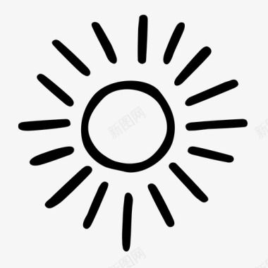 太阳海滩气候图标图标