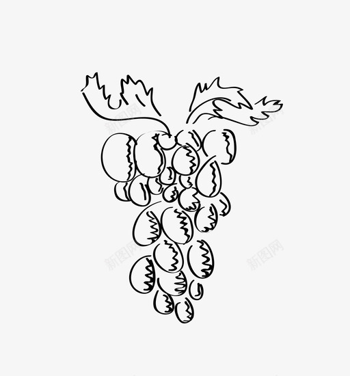 grapeshanddrawnfruitsandvegetables图标svg_新图网 https://ixintu.com fruitsandvegetables grapes handdrawn