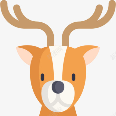 鹿圣诞阿凡达4扁平图标图标
